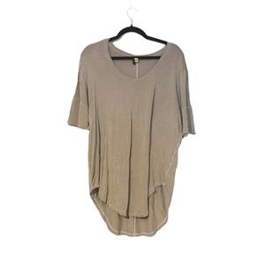 Free People We the Free Oversized Taupe Tunic Top Size L